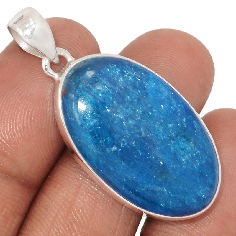 1.6" Neon Blue Apatite Cabochon Pendants - NACP716