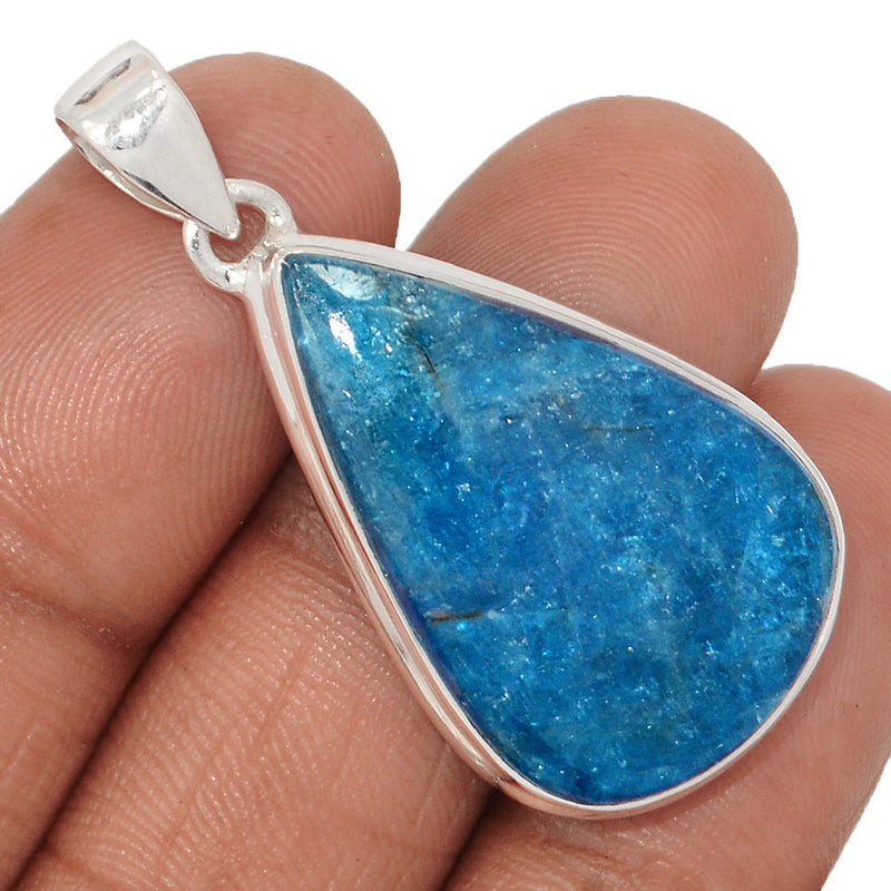 1.6" Neon Blue Apatite Cabochon Pendants - NACP718