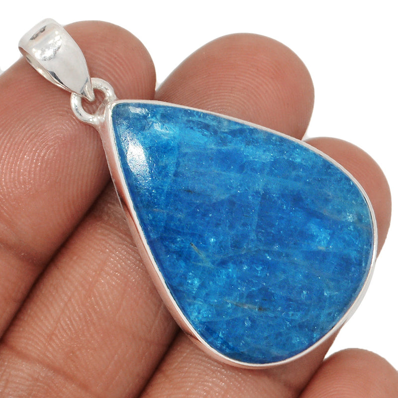 1.8" Neon Blue Apatite Cabochon Pendants - NACP722