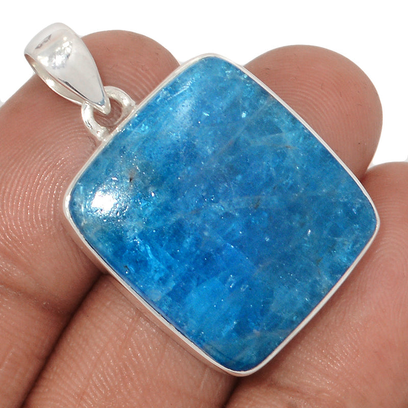 1.5" Neon Blue Apatite Cabochon Pendants - NACP734