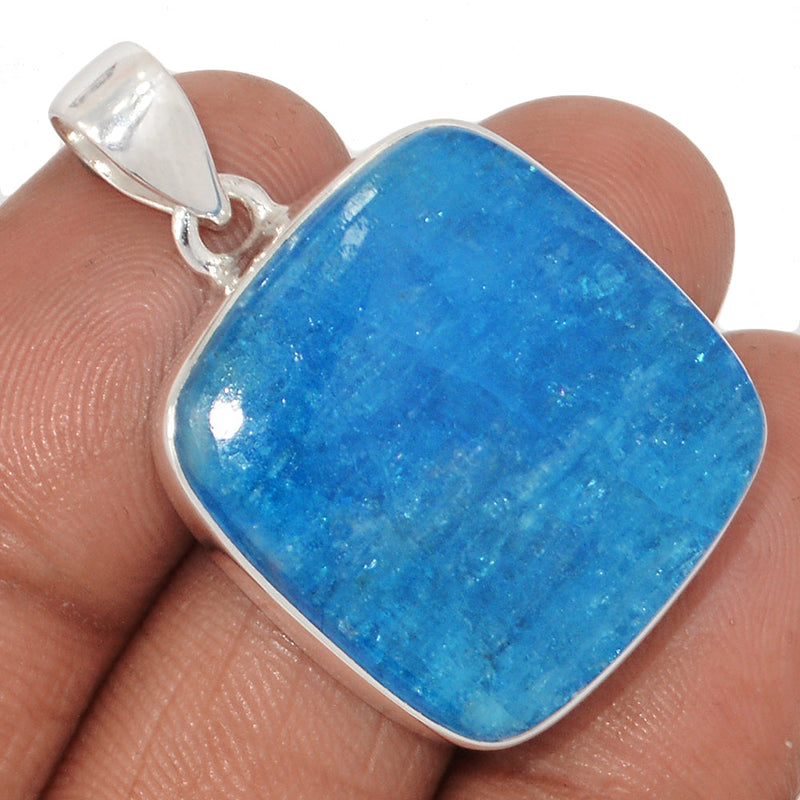 1.5" Neon Blue Apatite Cabochon Pendants - NACP737