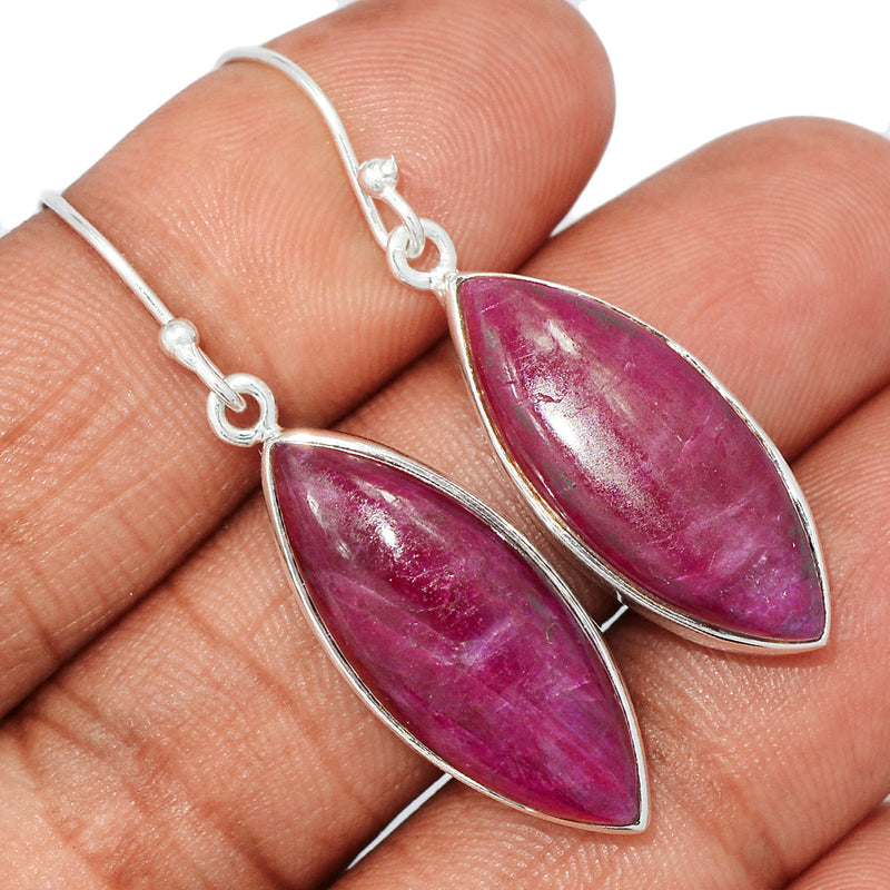 1.7" Natural African Ruby Earrings - NARE77