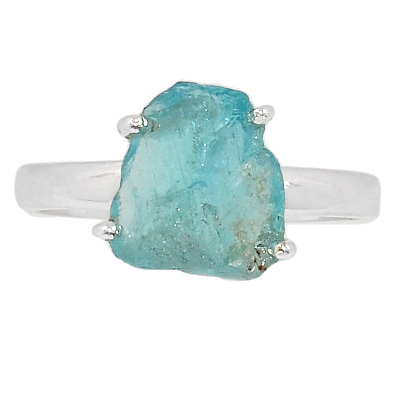 Claw - Neon Blue Apatite Rough Ring - NBAR788