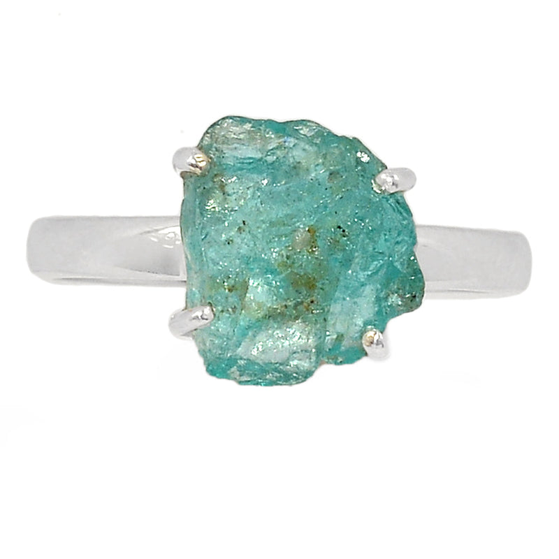 Claw - Neon Blue Apatite Rough Ring - NBAR792