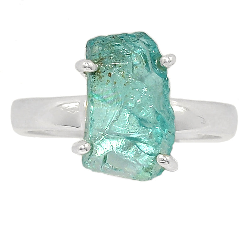 Claw - Neon Blue Apatite Rough Ring - NBAR800