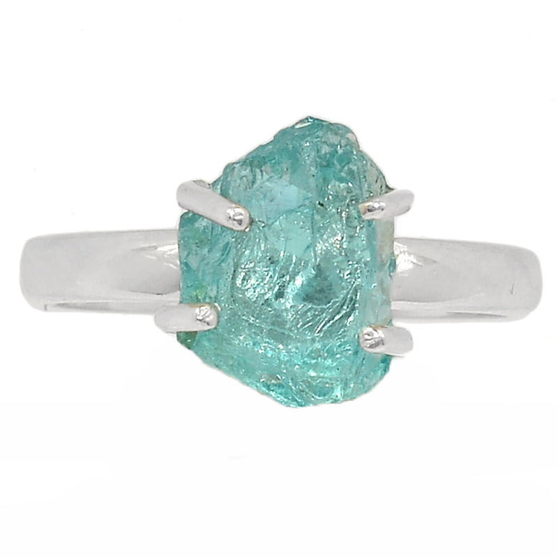 Claw - Neon Blue Apatite Rough Ring - NBAR809