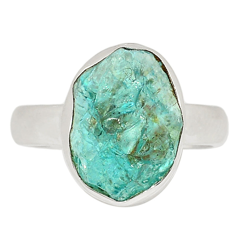 Neon Blue Apatite Rough Ring - NBAR819