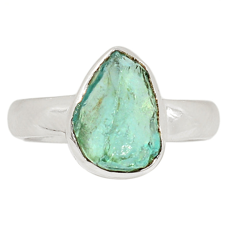 Neon Blue Apatite Rough Ring - NBAR837