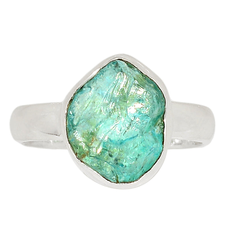 Neon Blue Apatite Rough Ring - NBAR846