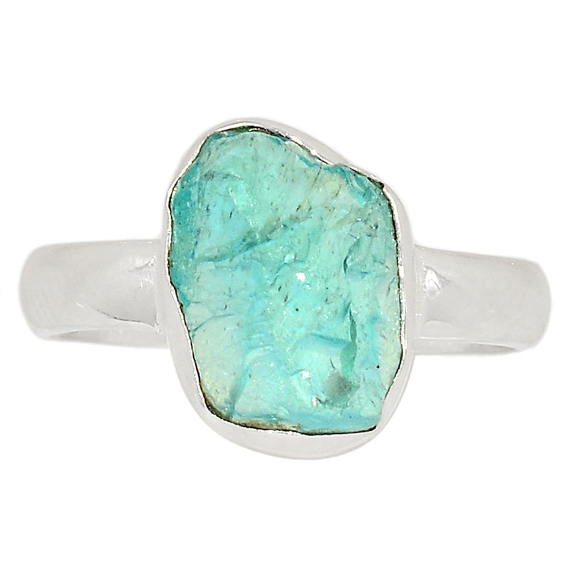 Neon Blue Apatite Rough Ring - NBAR848