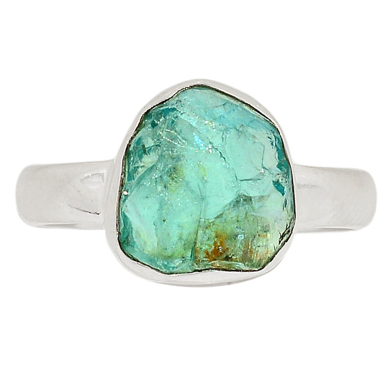 Neon Blue Apatite Rough Ring - NBAR849