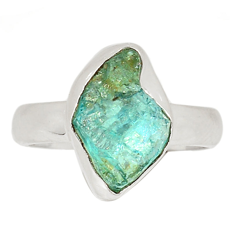 Neon Blue Apatite Rough Ring - NBAR850