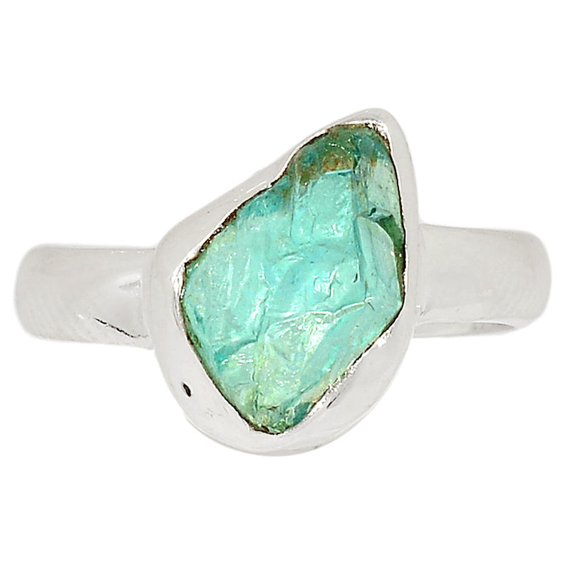 Neon Blue Apatite Rough Ring - NBAR852