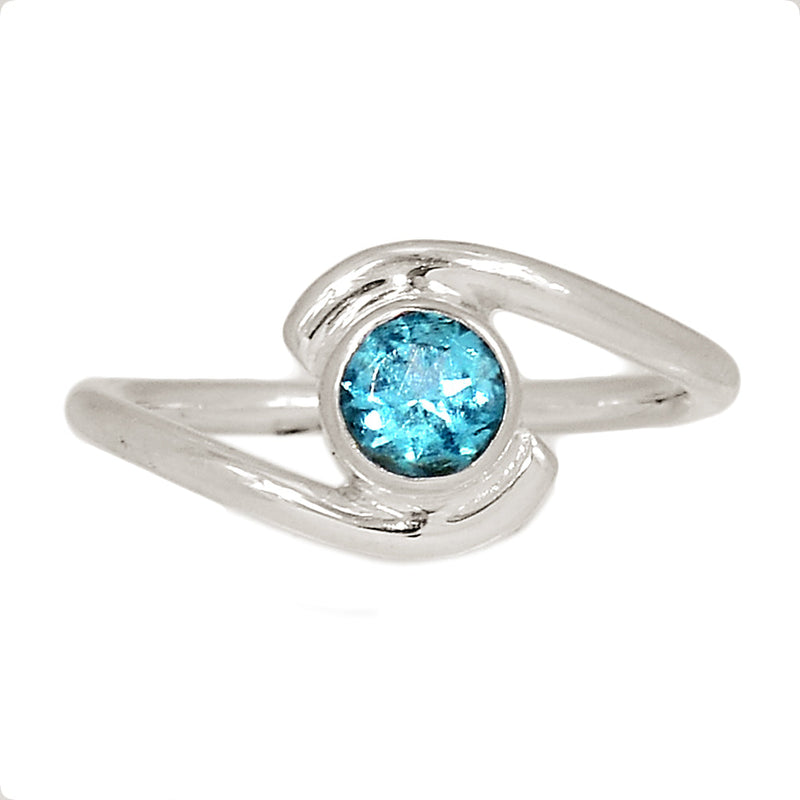 Neon Blue Apatite Faceted Ring - NBFR120