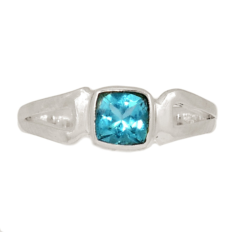 Neon Blue Apatite Faceted Ring - NBFR121