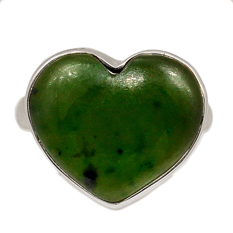 Heart - Nephrite Jade Ring - NFZR1137