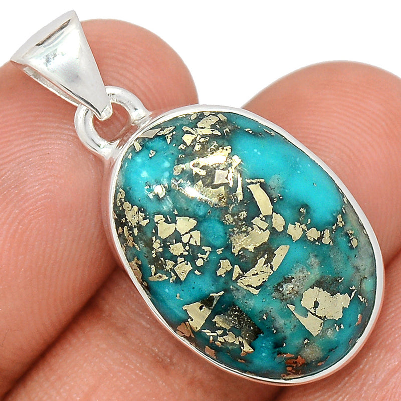 1.2" Nishapur Persian Turquoise Pendants - NITP689