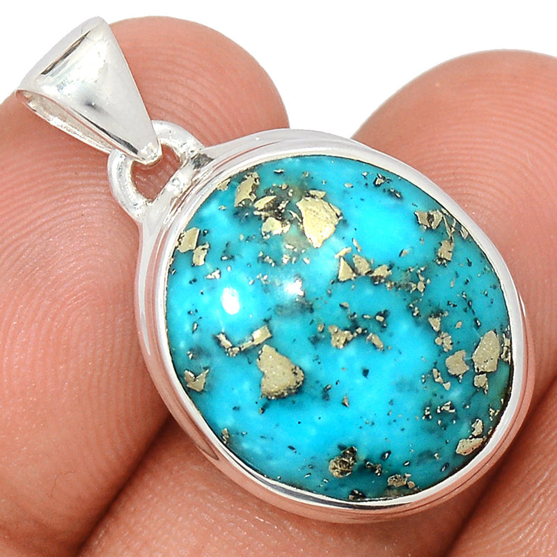 1.2" Nishapur Persian Turquoise Pendants - NITP690