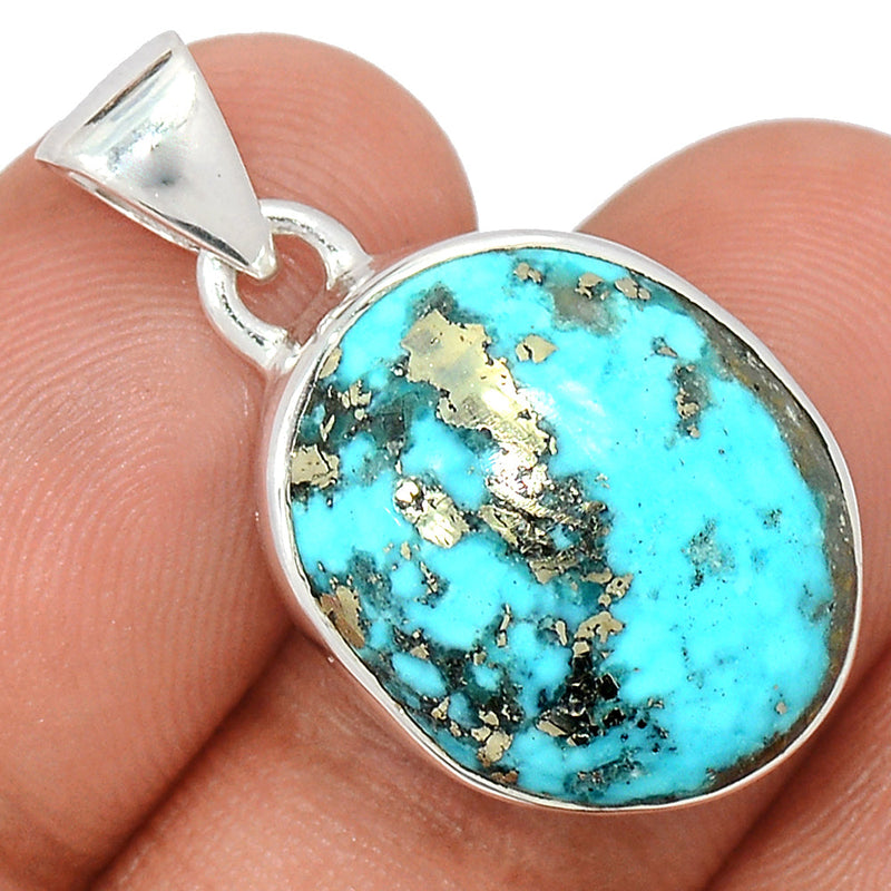 1.2" Nishapur Persian Turquoise Pendants - NITP698