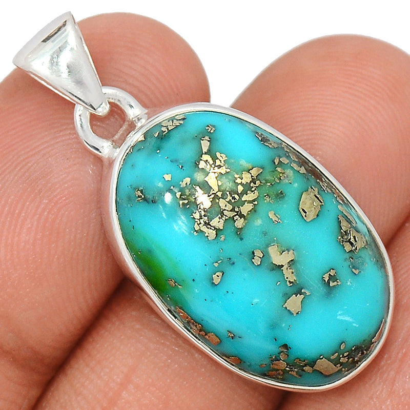 1.3" Nishapur Persian Turquoise Pendants - NITP699