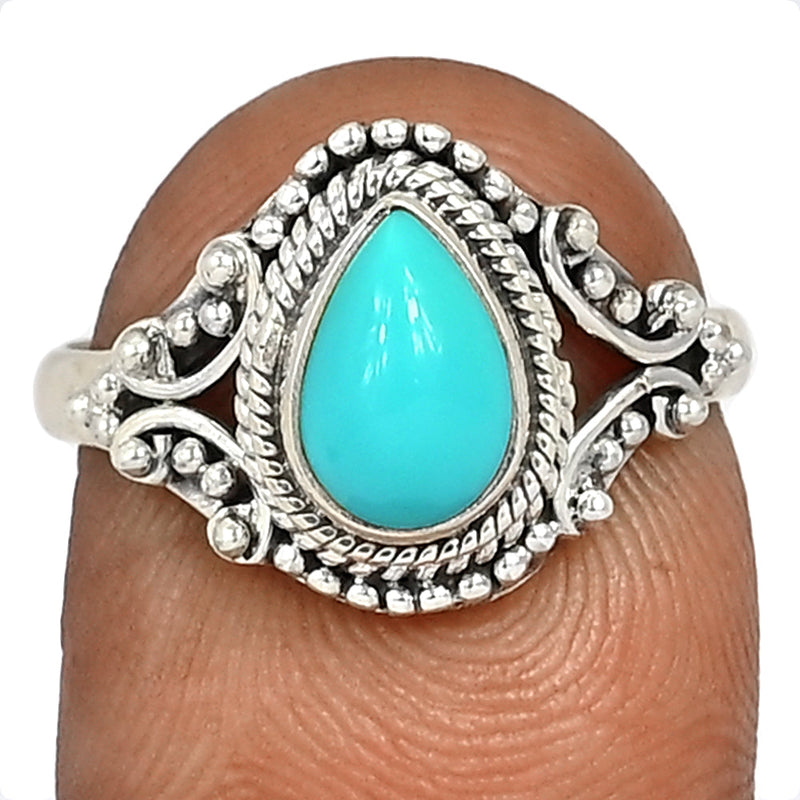 Small Filigree - Natural Kingman Turquoise Ring - NKTR209