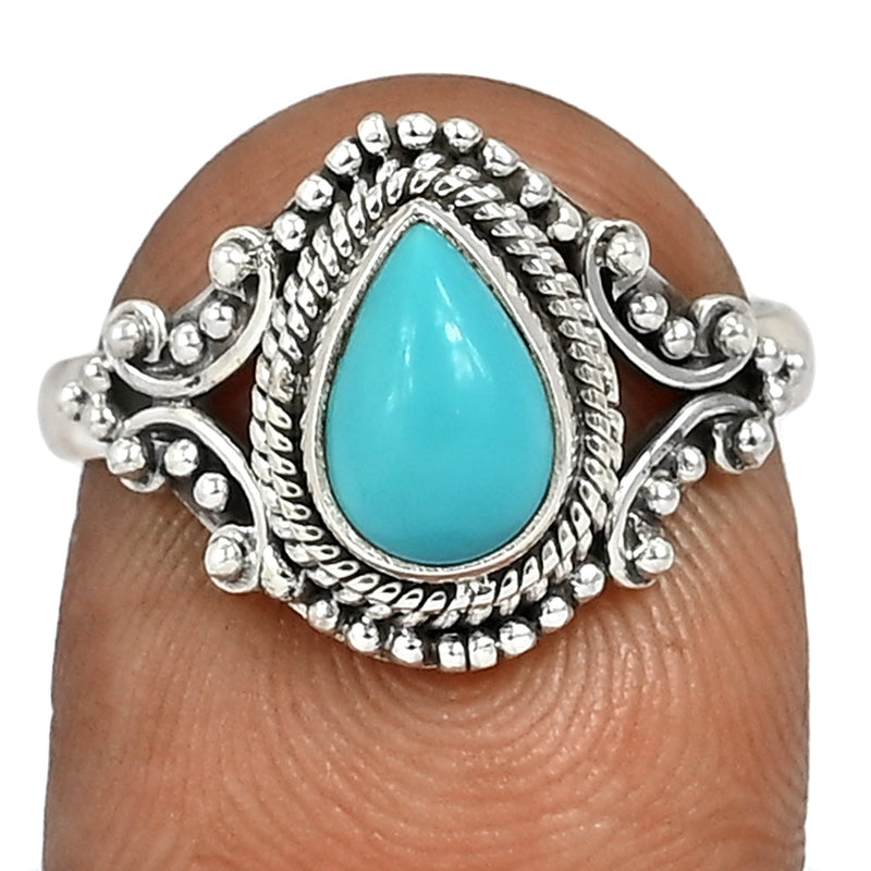 Small Filigree - Natural Kingman Turquoise Ring - NKTR211