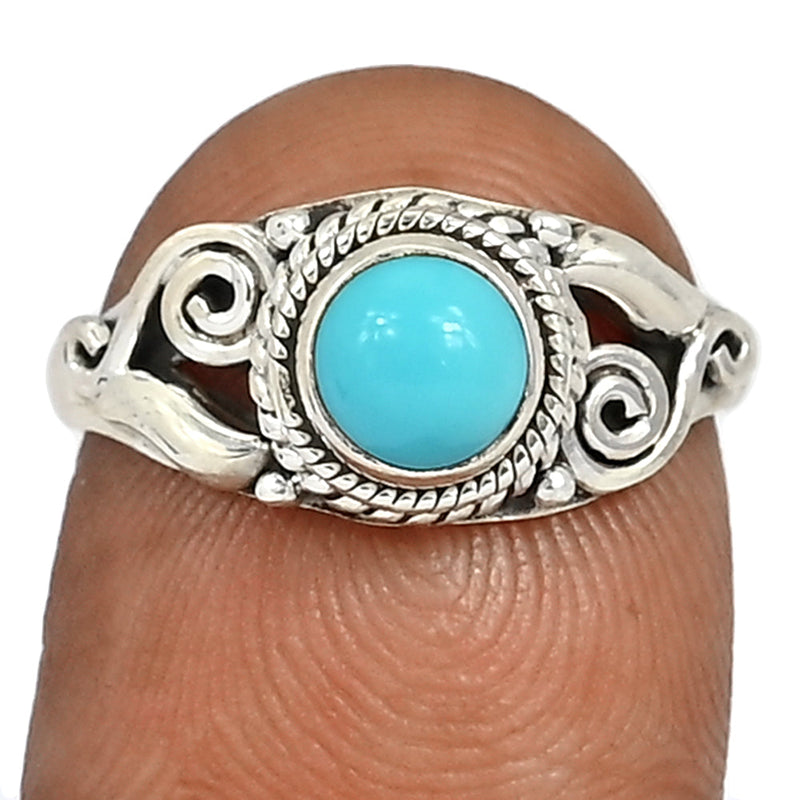 Small Filigree - Natural Kingman Turquoise Ring - NKTR212