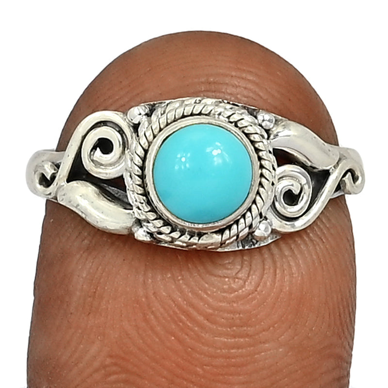 Small Filigree - Natural Kingman Turquoise Ring - NKTR213