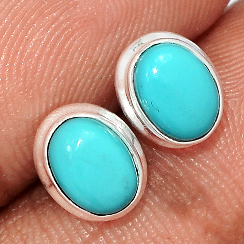 Natural Kingman Turquoise Studs - NKTS174