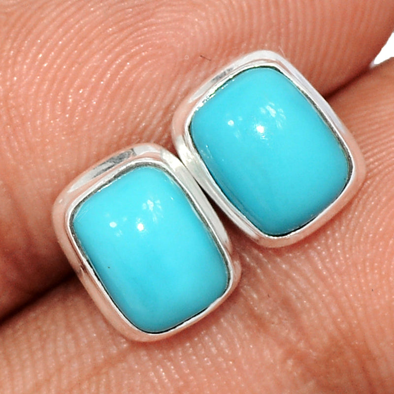 Natural Kingman Turquoise Studs - NKTS191