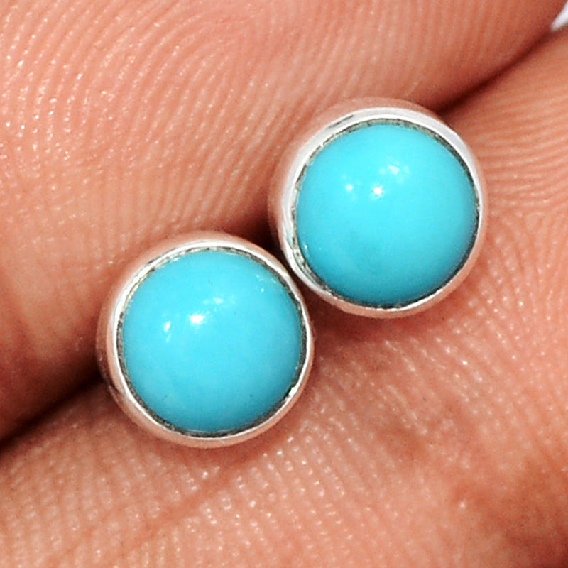 Natural Kingman Turquoise Studs - NKTS192