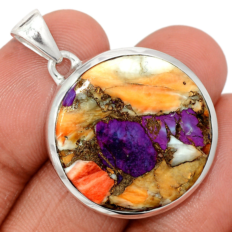 1.5" New Oyster Purple Turquoise Pendants - NOPP107