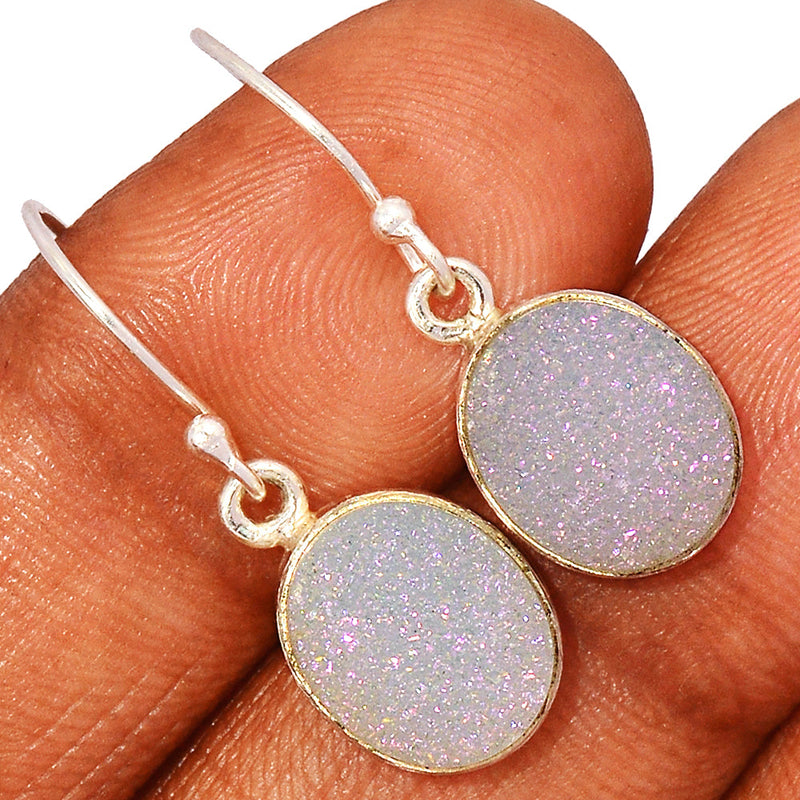 1.2" Natural Quartz Druzy Earrings - NQDE10