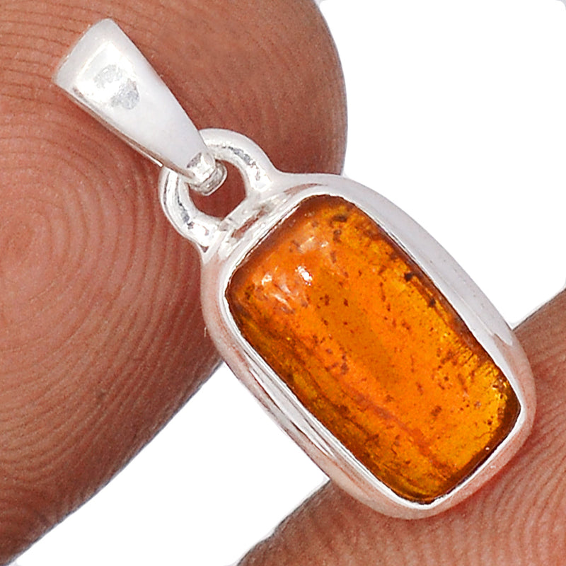 0.8" Orange Kyanite Cabochon Pendants - OKCP11