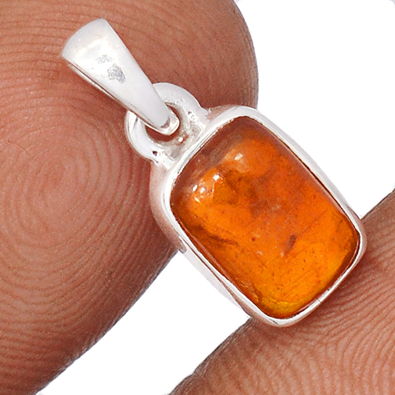 0.7" Orange Kyanite Cabochon Pendants - OKCP12