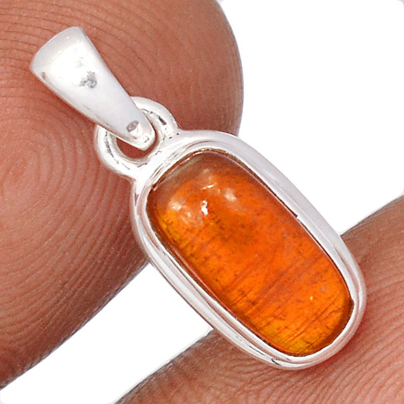 0.8" Orange Kyanite Cabochon Pendants - OKCP35