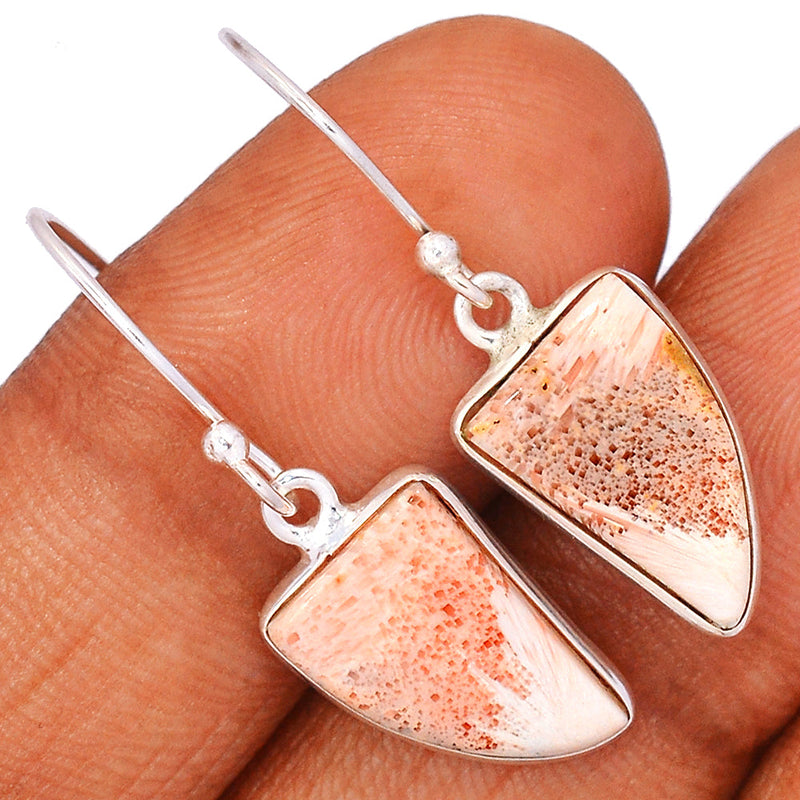 1.3" Orange Scolecite Earrings - OSCE221