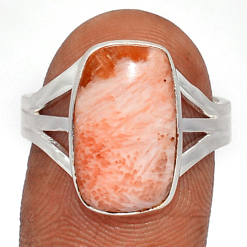 Orange Scolecite Ring - OSCR439