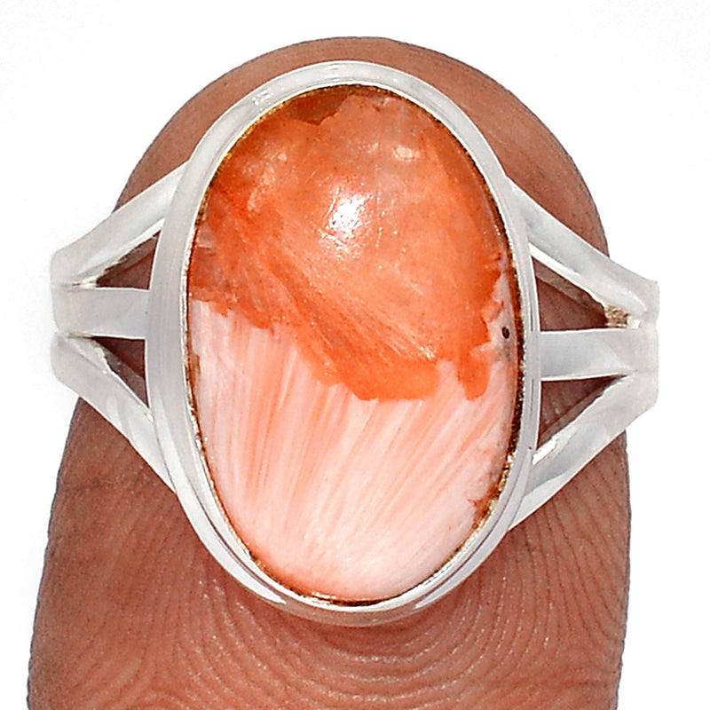 Orange Scolecite Ring - OSCR442