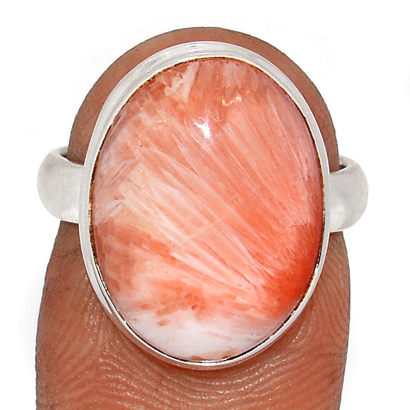 Orange Scolecite Ring - OSCR444