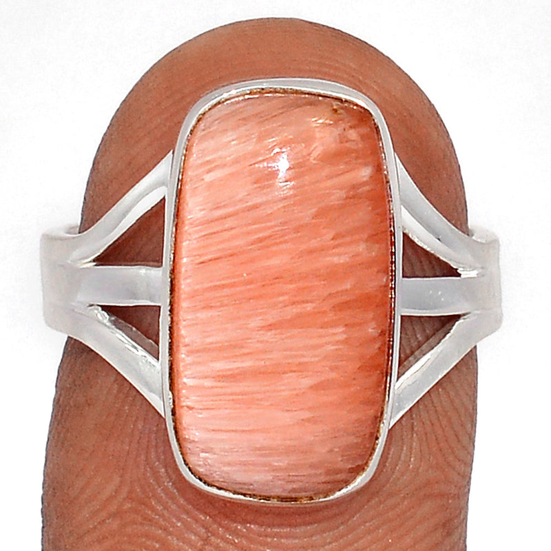 Orange Scolecite Ring - OSCR445