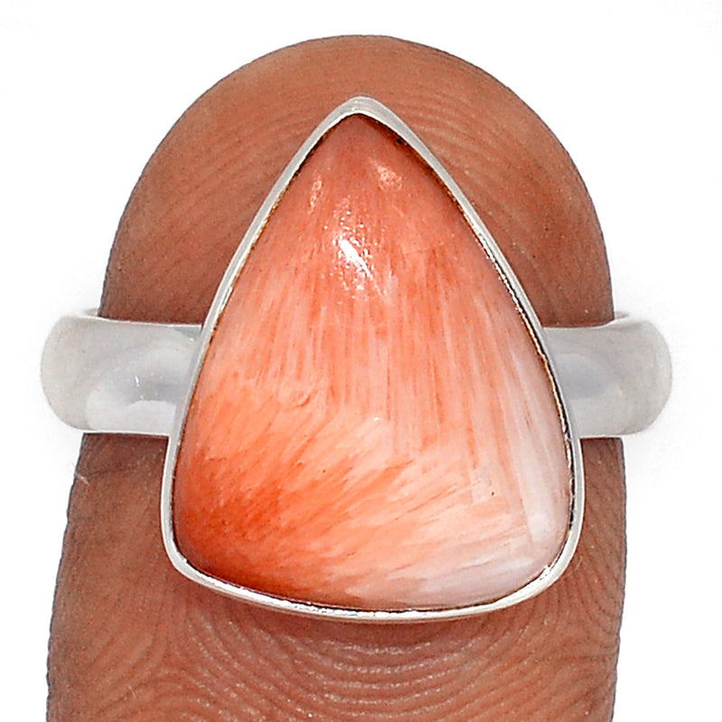 Orange Scolecite Ring - OSCR448