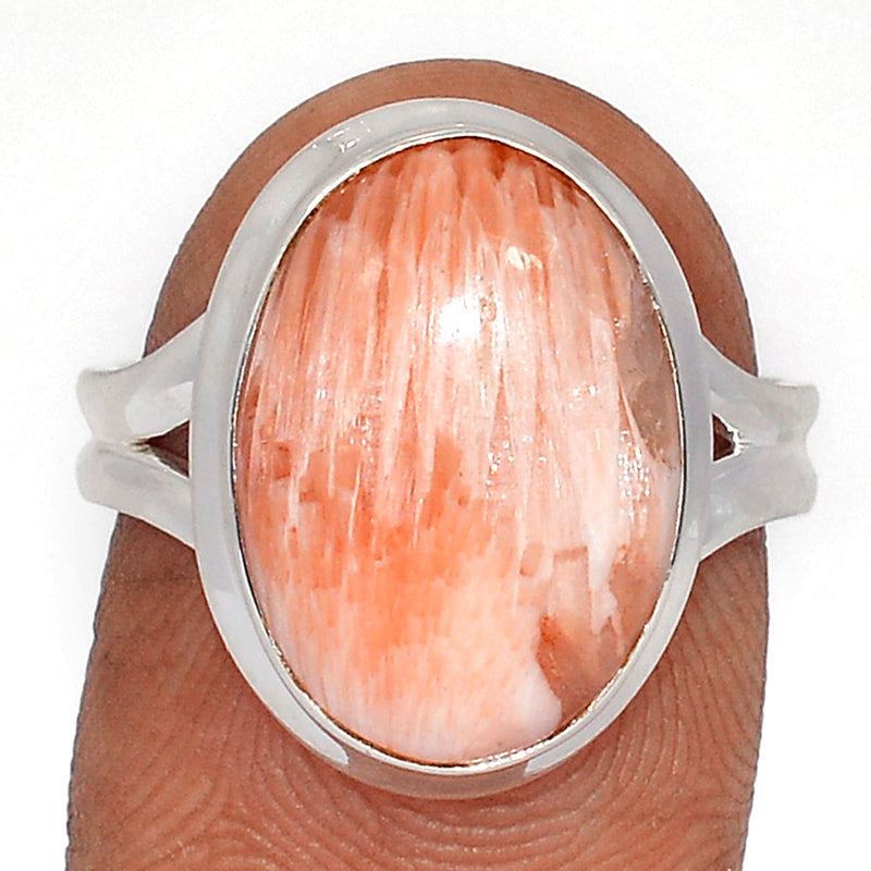 Orange Scolecite Ring - OSCR451