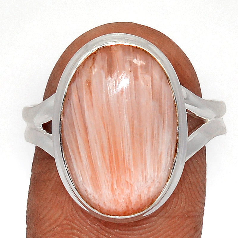 Orange Scolecite Ring - OSCR456