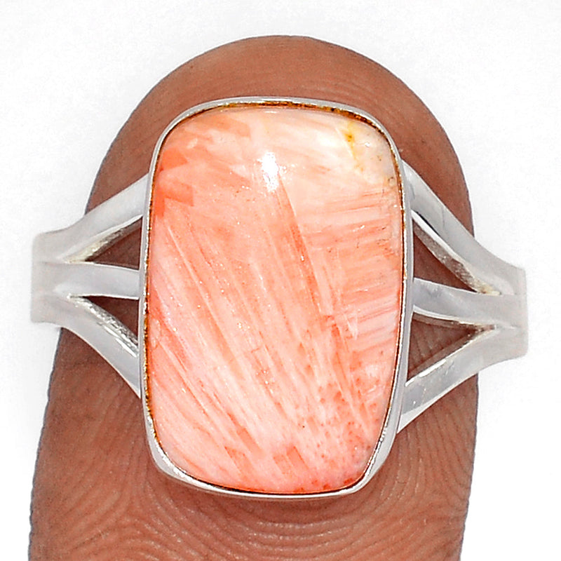 Orange Scolecite Ring - OSCR459