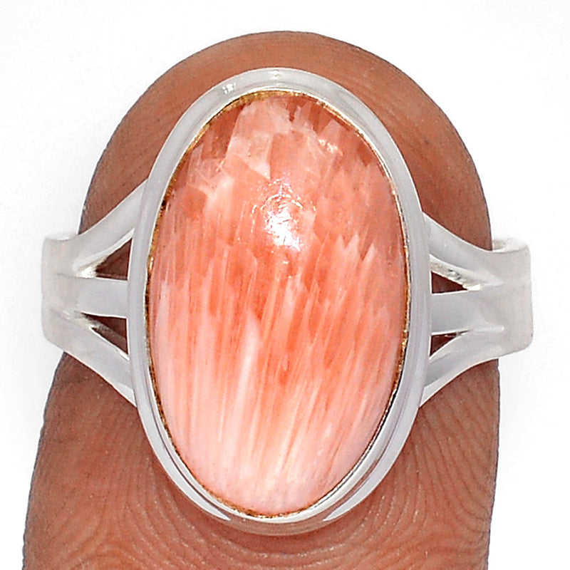 Orange Scolecite Ring - OSCR462