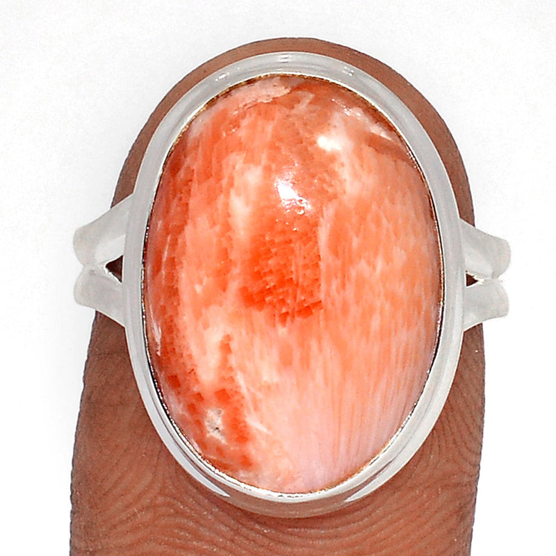 Orange Scolecite Ring - OSCR463