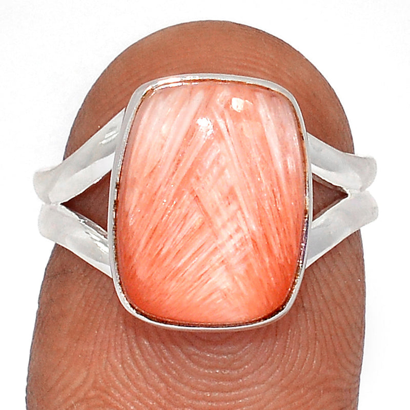 Orange Scolecite Ring - OSCR464