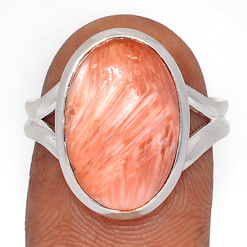 Orange Scolecite Ring - OSCR466