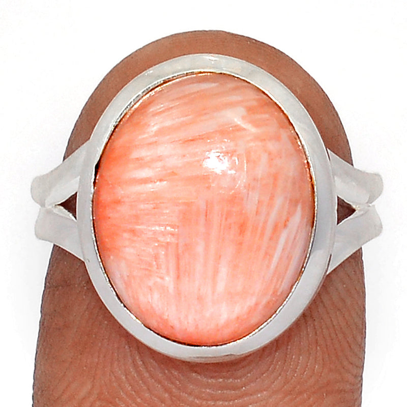 Orange Scolecite Ring - OSCR467